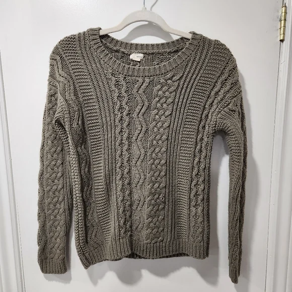 Garage Brown Cable Knit Sweater - Picture 1 of 5